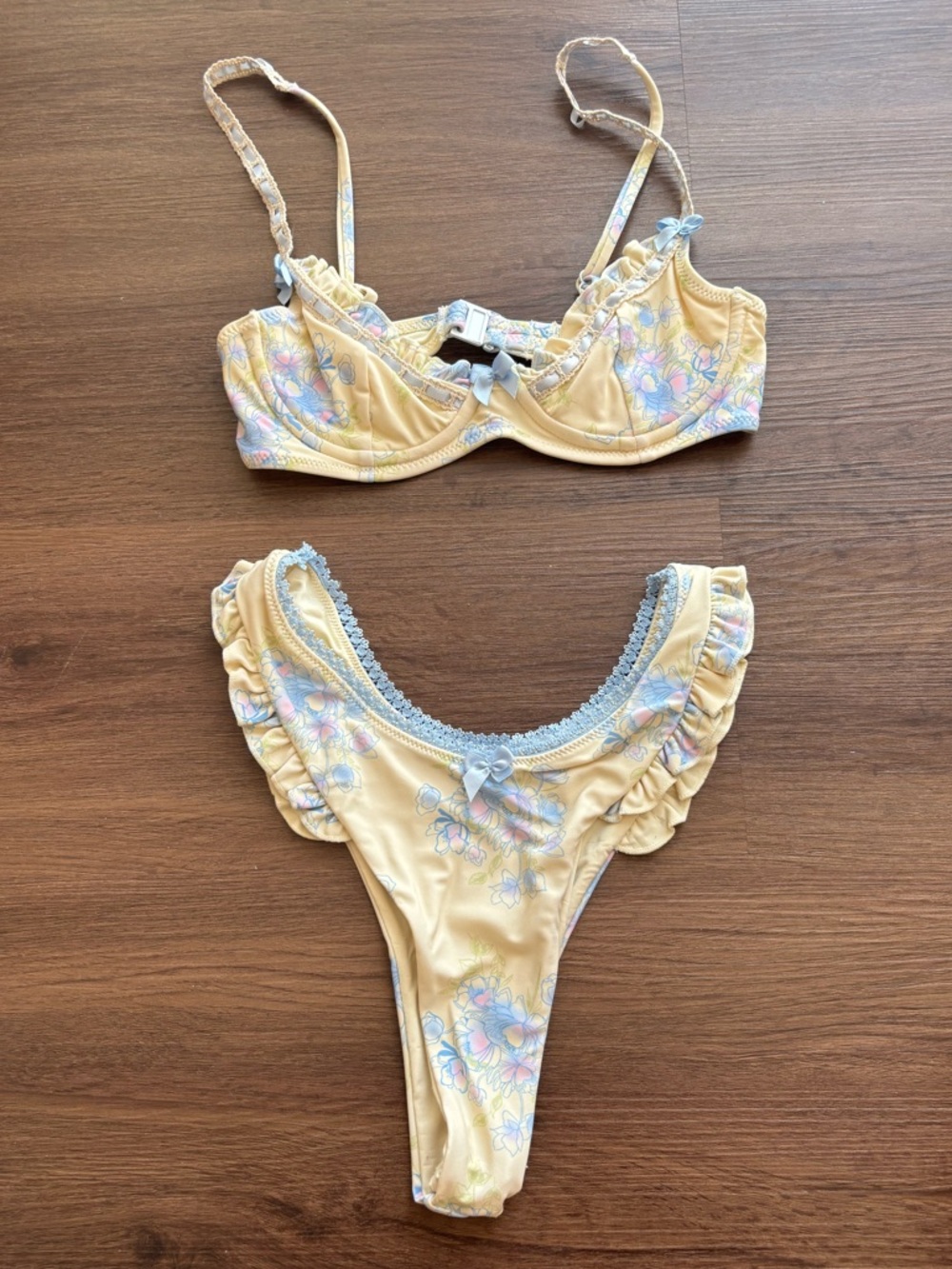 Blackbough Yellow and Blue Floral Bikini
